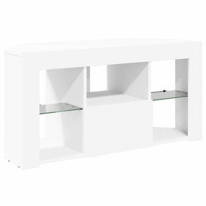 Rohový Led Tv Stojan 100 X 40 X 50 Cm Bílá Kompozitní Dřevo