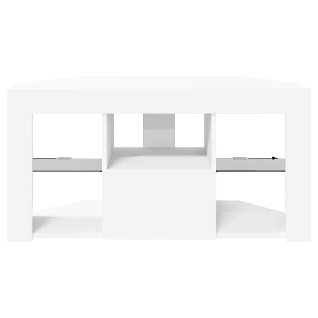 Rohový Led Tv Stojan 100 X 40 X 50 Cm Bílá Kompozitní Dřevo