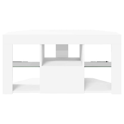 Rohový Led Tv Stojan 100 X 40 X 50 Cm Bílá Kompozitní Dřevo