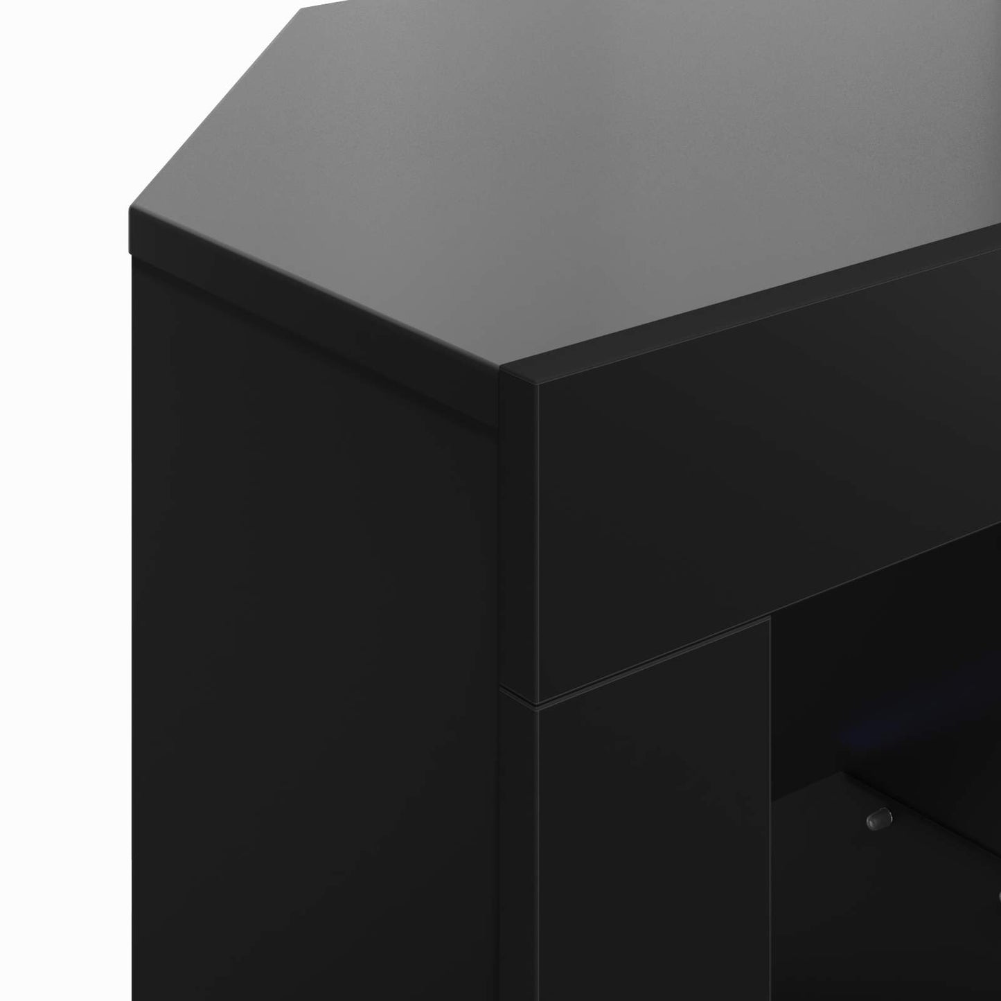 Rohový Led Tv Stojan 100 X 40 X 50 Cm Černá Kompozitní Dřevo