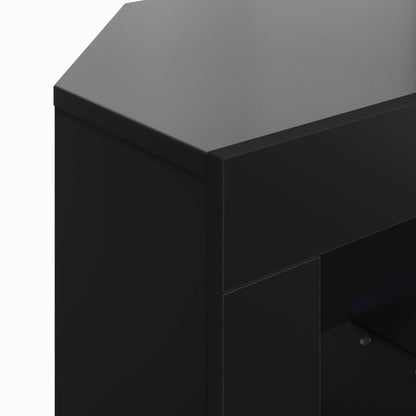 Rohový Led Tv Stojan 100 X 40 X 50 Cm Černá Kompozitní Dřevo