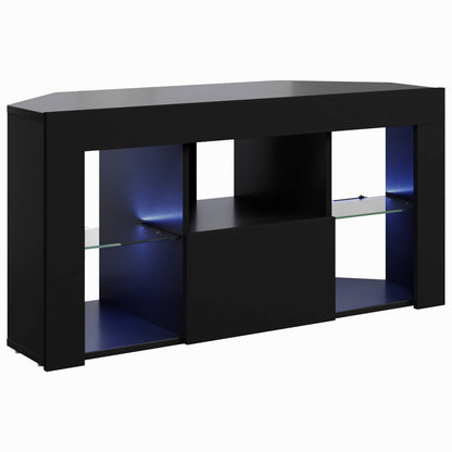 Rohový Led Tv Stojan 100 X 40 X 50 Cm Černá Kompozitní Dřevo