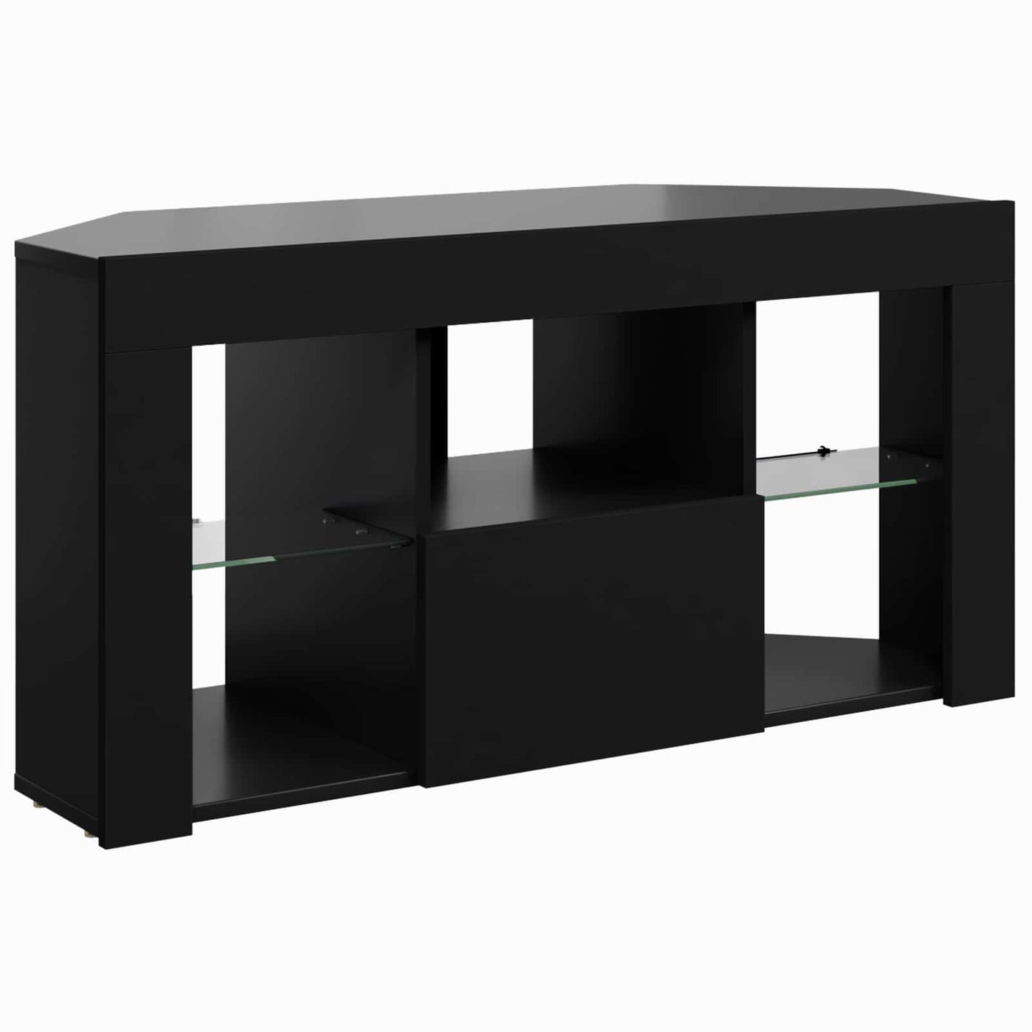 Rohový Led Tv Stojan 100 X 40 X 50 Cm Černá Kompozitní Dřevo