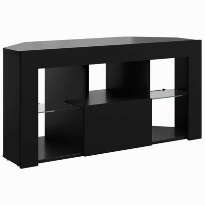Rohový Led Tv Stojan 100 X 40 X 50 Cm Černá Kompozitní Dřevo