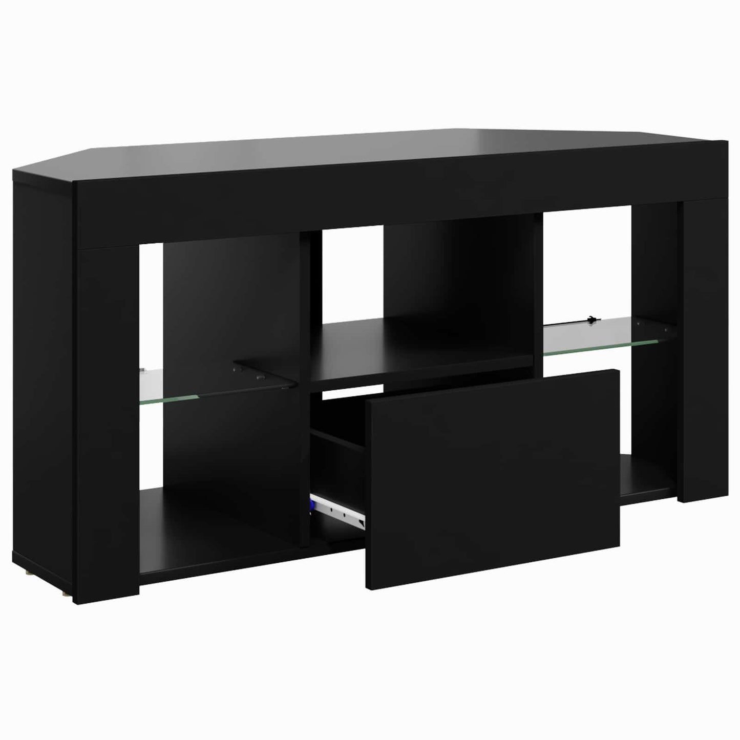 Rohový Led Tv Stojan 100 X 40 X 50 Cm Černá Kompozitní Dřevo