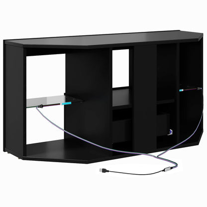 Rohový Led Tv Stojan 100 X 40 X 50 Cm Černá Kompozitní Dřevo
