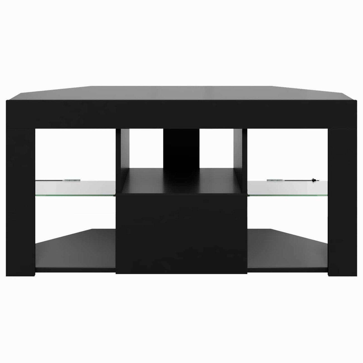 Rohový Led Tv Stojan 100 X 40 X 50 Cm Černá Kompozitní Dřevo