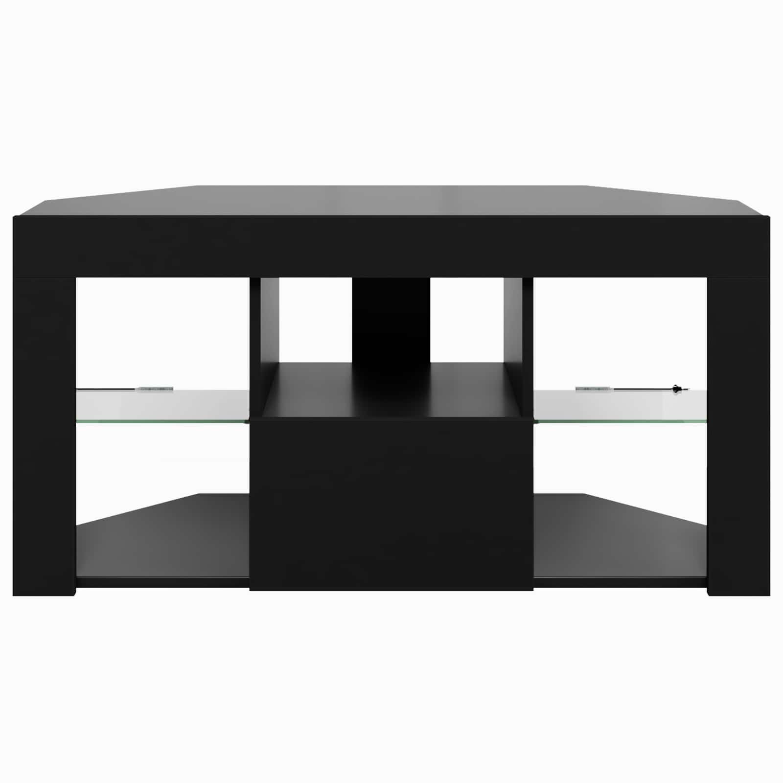 Rohový Led Tv Stojan 100 X 40 X 50 Cm Černá Kompozitní Dřevo