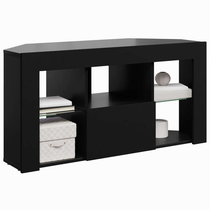 Rohový Led Tv Stojan 100 X 40 X 50 Cm Černá Kompozitní Dřevo