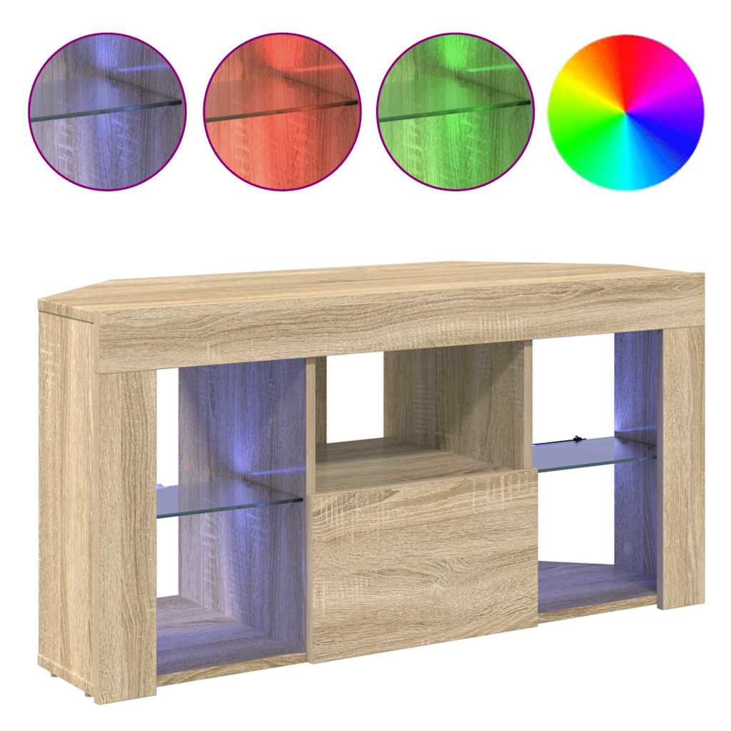 Rohový Led Tv Stojan 100 X 40 X 50 Cm Sonoma Dub
