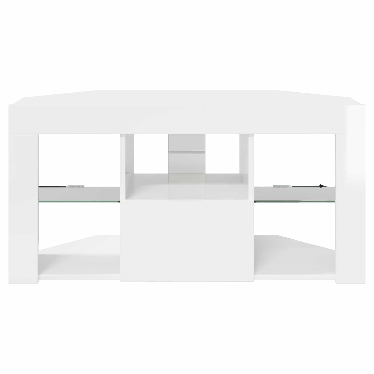 Rohový Led Tv Stojan 100 X 40 X 50 Cm Vysoce Lesklá Bílá