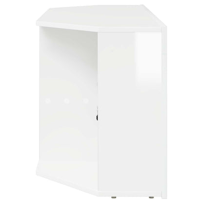 Rohový Led Tv Stojan 100 X 40 X 50 Cm Vysoce Lesklá Bílá