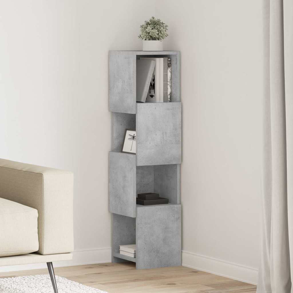 Rohová Skříňka 25,5X25X102Cm Kompozitní Dřevo Betonově Šedá
