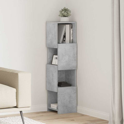 Rohová Skříňka 25,5X25X102Cm Kompozitní Dřevo Betonově Šedá