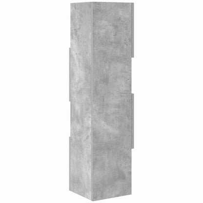Rohová Skříňka 25,5X25X102Cm Kompozitní Dřevo Betonově Šedá