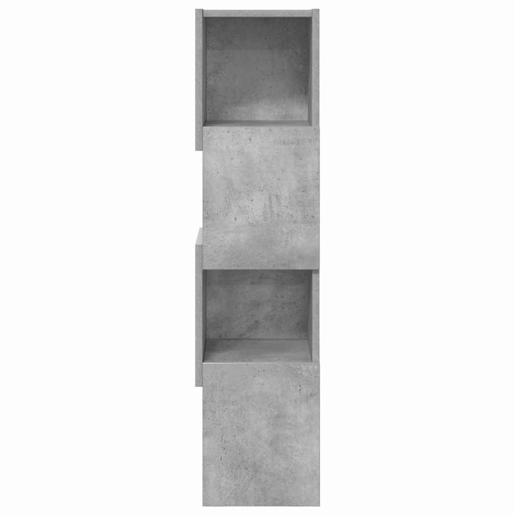 Rohová Skříňka 25,5X25X102Cm Kompozitní Dřevo Betonově Šedá