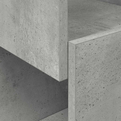 Rohová Skříňka 25,5X25X55Cm Kompozitní Dřevo Betonově Šedá