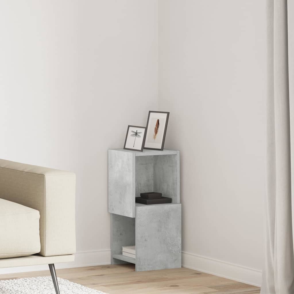 Rohová Skříňka 25,5X25X55Cm Kompozitní Dřevo Betonově Šedá