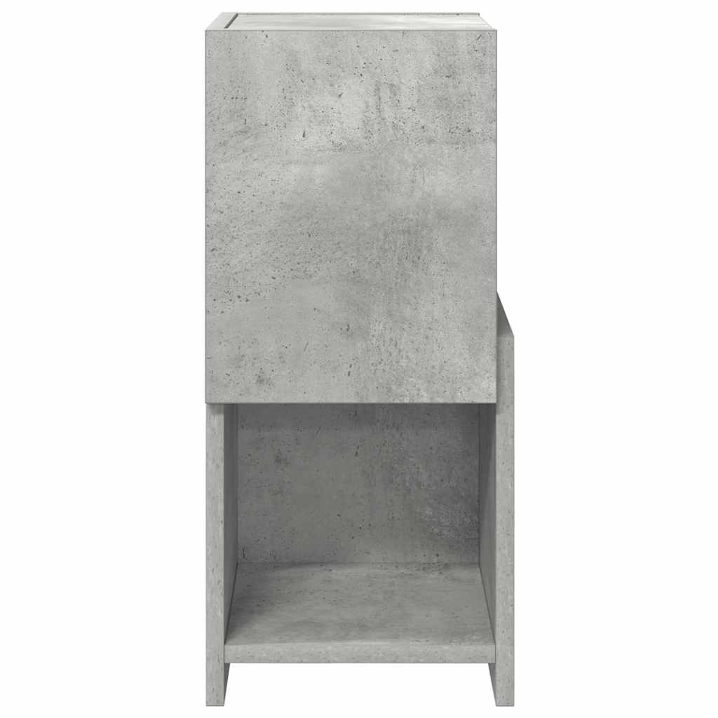 Rohová Skříňka 25,5X25X55Cm Kompozitní Dřevo Betonově Šedá