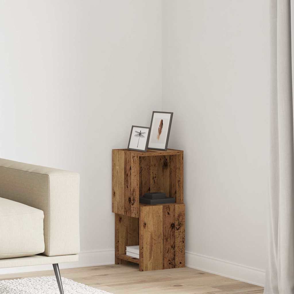 Rohová Skříňka 25,5X25X55Cm Kompozitní Dřevo Staré Dřevo