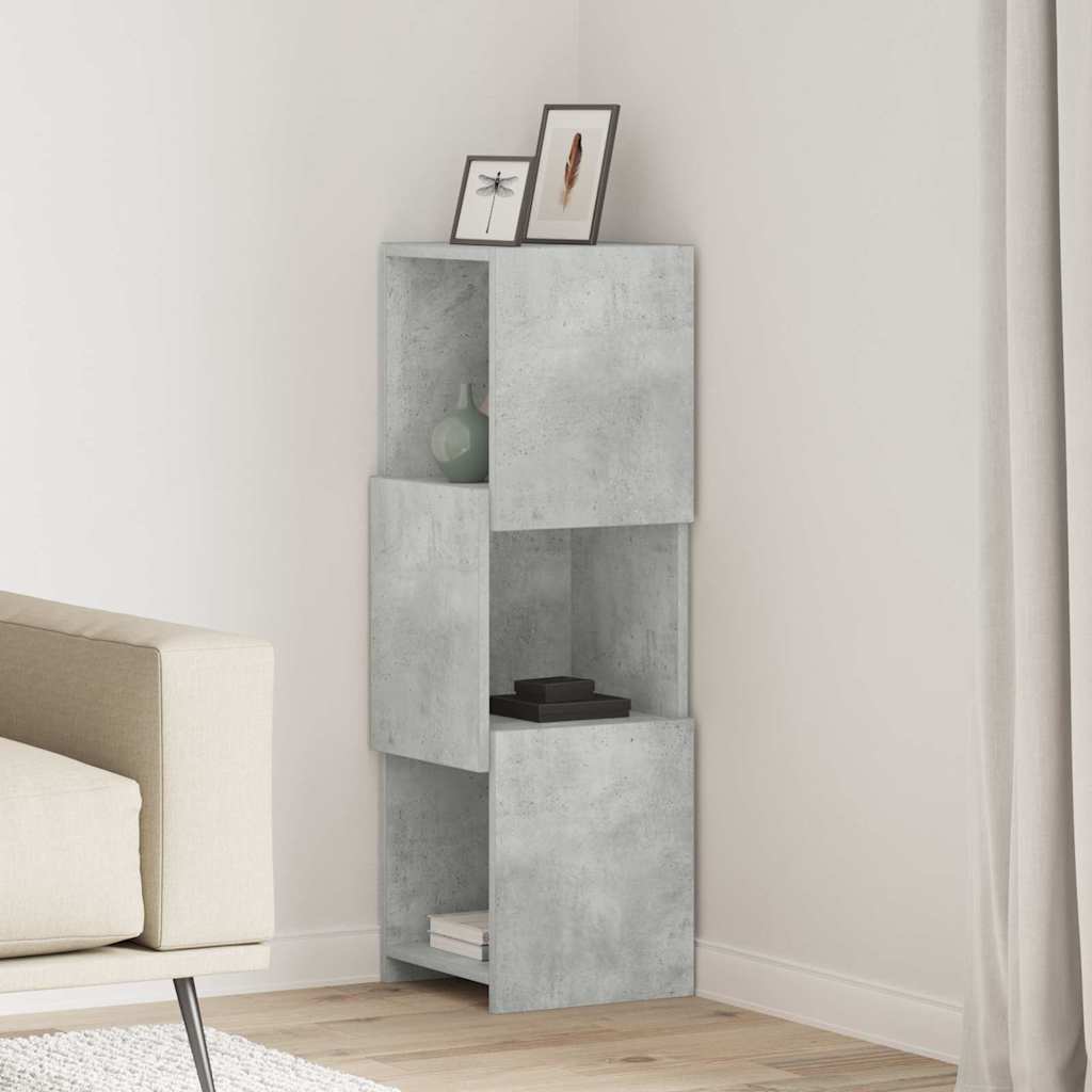Rohová Skříňka 30,5X30X95Cm Kompozitní Dřevo Betonově Šedá