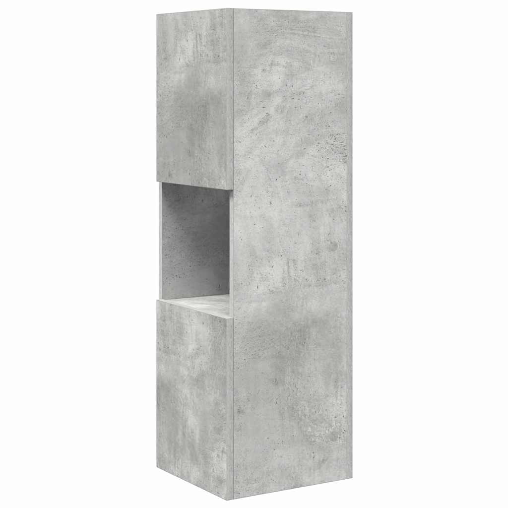 Rohová Skříňka 30,5X30X95Cm Kompozitní Dřevo Betonově Šedá