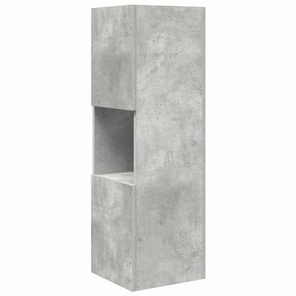 Rohová Skříňka 30,5X30X95Cm Kompozitní Dřevo Betonově Šedá