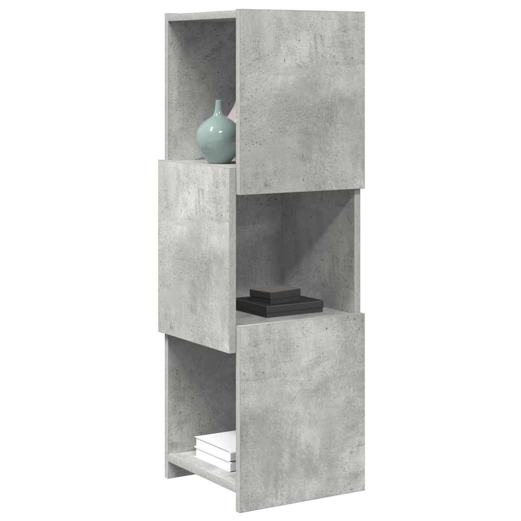Rohová Skříňka 30,5X30X95Cm Kompozitní Dřevo Betonově Šedá
