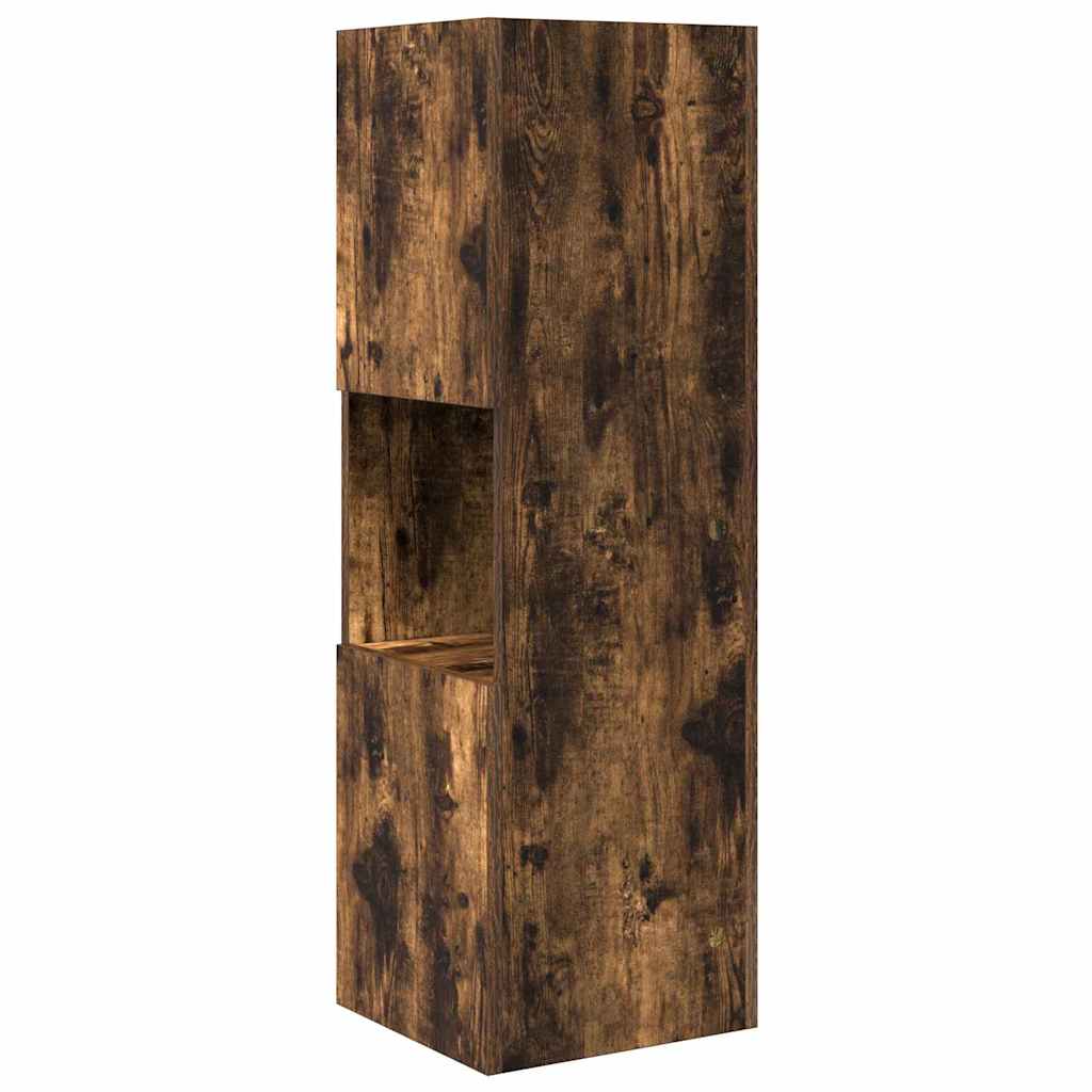 Rohová Skříňka 30,5X30X95Cm Kompozitní Dřevo Kouřový Dub