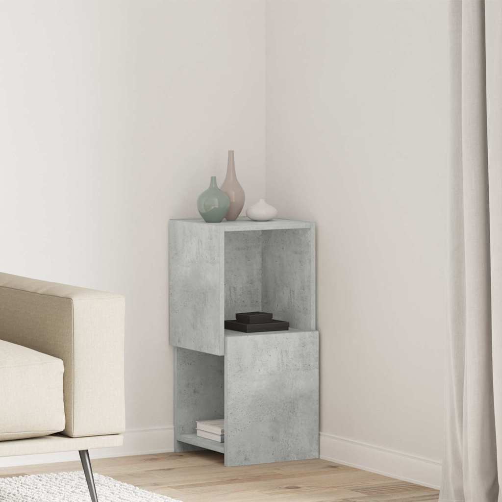 Rohová Skříňka 30,5X30X65Cm Kompozitní Dřevo Betonově Šedá