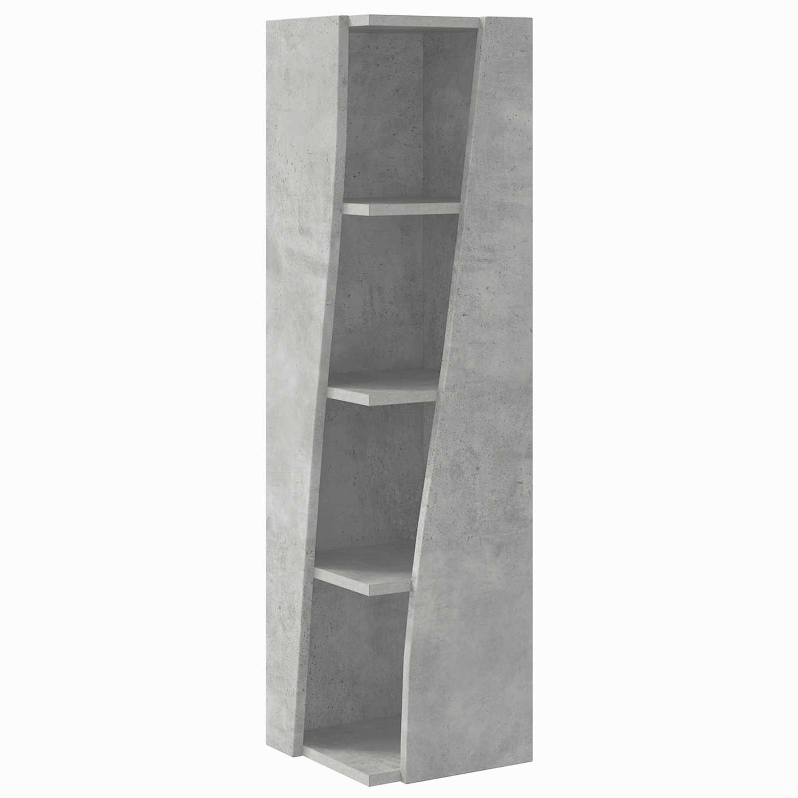 Rohová Skříňka 27,5X27X102Cm Kompozitní Dřevo Betonově Šedá