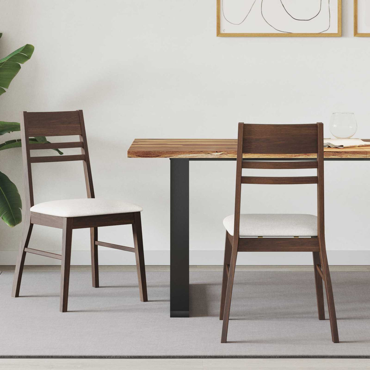 Jídelní Židle 2 Ks Masivní Gumové Dřevo Světle Hnědá