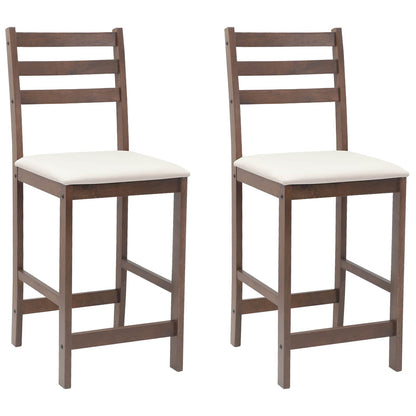 Jídelní Židle 2 Ks Masivní Gumové Dřevo Světle Hnědá