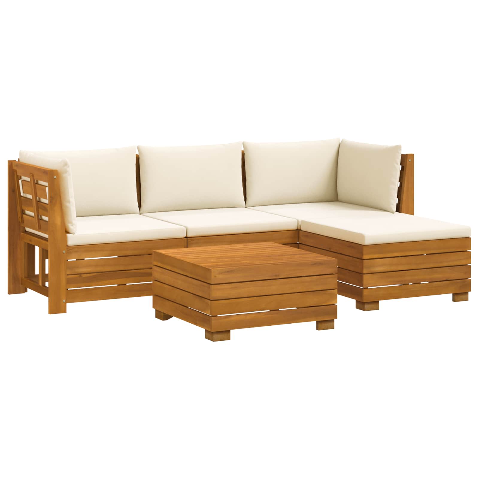 Venkovní Pohovková Souprava 5 Kus Hnědá Masivní Akátové Dřevo