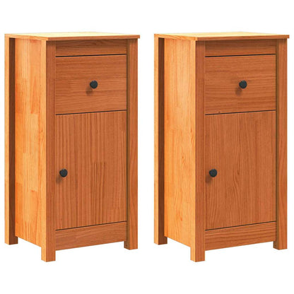 Servírovací Skříň 2 Pcs Voskově Hnědá 39 X 34,5 X 80 Cm