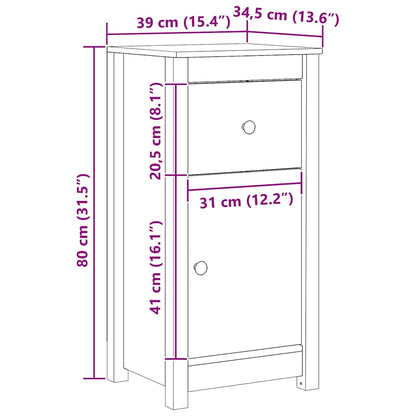 Servírovací Skříň 2 Pcs Voskově Hnědá 39 X 34,5 X 80 Cm