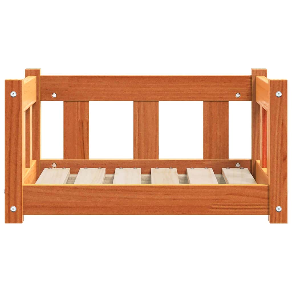 Psí Postel Voskově Hnědá 55 X 45 X 28 Cm Masivní Borové Dřevo
