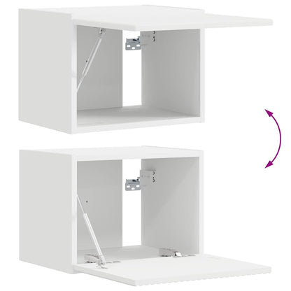 Tv Wall Cabinet 39 X 31 X 29,5 Cm Bílá Kompozitní Dřevo