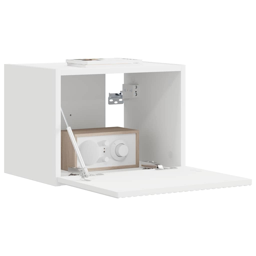 Tv Wall Cabinet 39 X 31 X 29,5 Cm Bílá Kompozitní Dřevo
