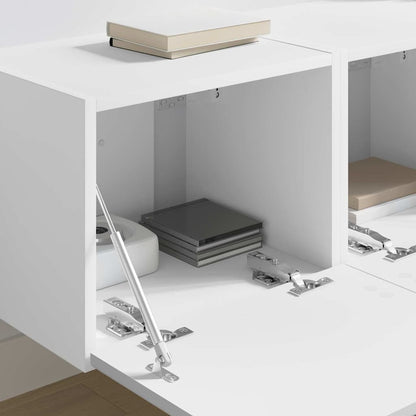 Tv Wall Cabinet 2 Pcs Bílá Kompozitní Dřevo