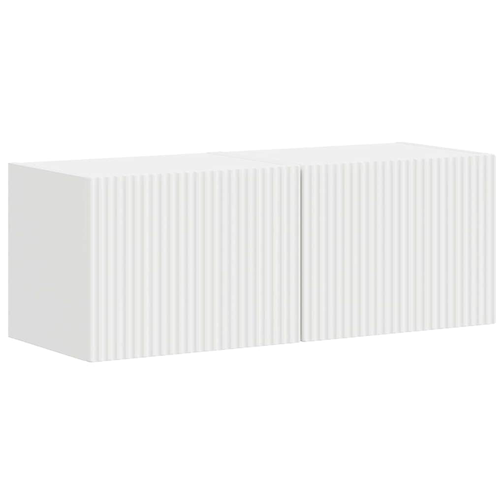 Tv Wall Cabinet 2 Pcs Bílá Kompozitní Dřevo