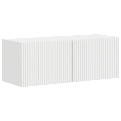 Tv Wall Cabinet 2 Pcs Bílá Kompozitní Dřevo