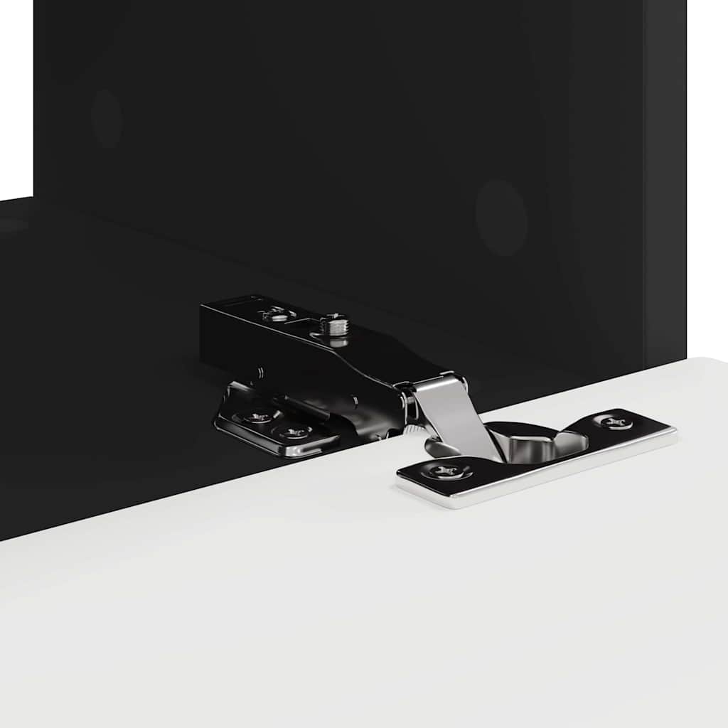Tv Wall Cabinet 39 X 31 X 29,5 Cm Černá Kompozitní Dřevo