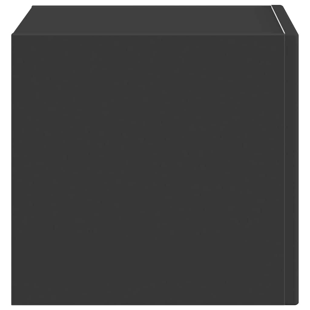 Tv Wall Cabinet 39 X 31 X 29,5 Cm Černá Kompozitní Dřevo