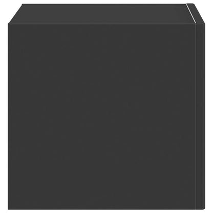Tv Wall Cabinet 39 X 31 X 29,5 Cm Černá Kompozitní Dřevo