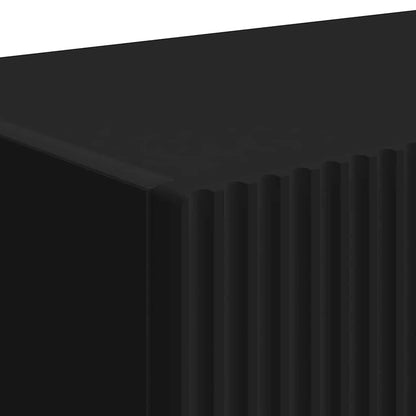Tv Wall Cabinet 2 Pcs Černá Kompozitní Dřevo