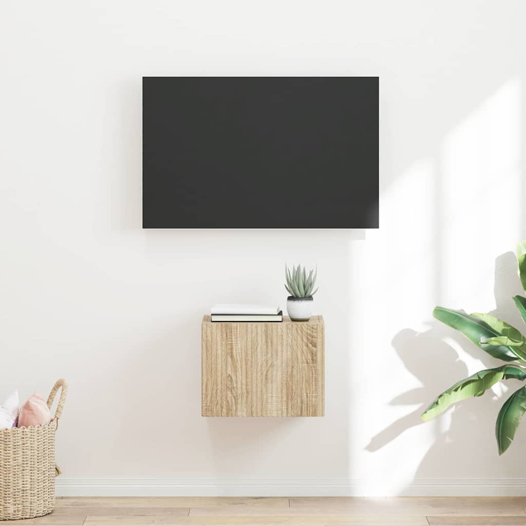Tv Wall Cabinet 39 X 31 X 29,5 Cm Sonoma Kompozitní Dřevo