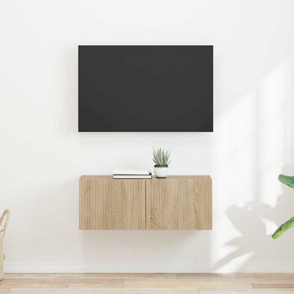 Tv Wall Cabinet 2 Pcs Sonoma Kompozitní Dřevo