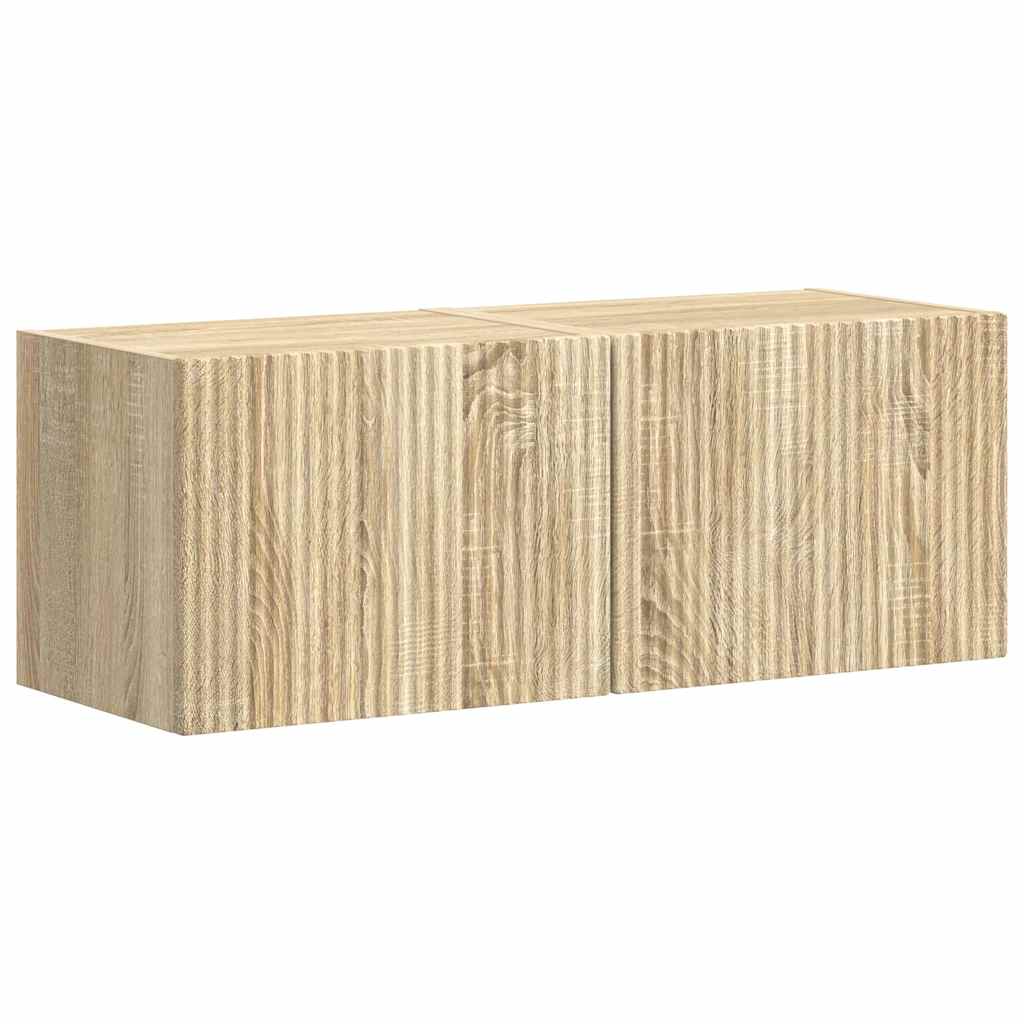 Tv Wall Cabinet 2 Pcs Sonoma Kompozitní Dřevo