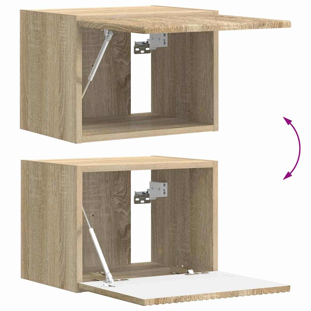 Tv Wall Cabinet 2 Pcs Sonoma Kompozitní Dřevo